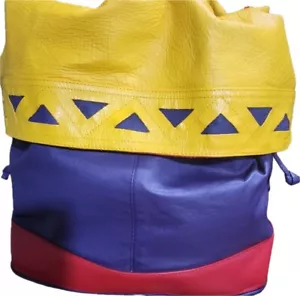 La Covina Block Ledertasche rotlicht innen. - Bild 1 von 9