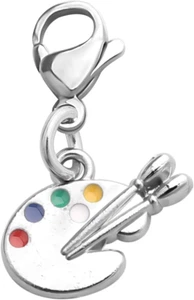 Art Lover Gift Artist Palette Clip-On Charm Paint Palette Zipper Pull Gift for A - Picture 1 of 9