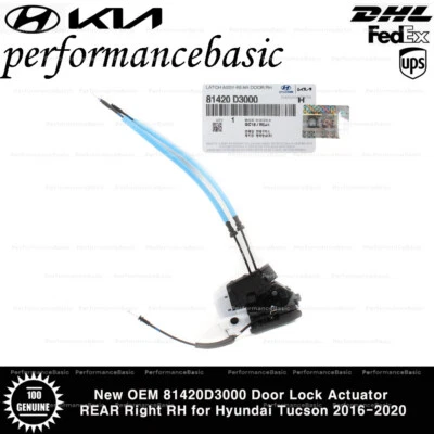 New OEM 81420D3000 Door Lock Actuator REAR Right RH for Hyundai Tucson 2016-2020 - Image 1 of 4