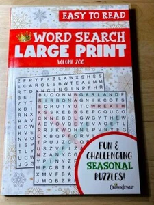 CHRISTMAS SEASON WORD SEARCH LARGE PRINT EASY TO READ FUN PUZZLE BOOK VOLUME 200 - Picture 1 of 1