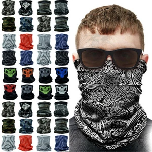 3-12Pcs Tube Bandana Scarf Neck Gaiter Head Face Mask Multi-use Outdoor Cap Lot - Picture 1 of 16