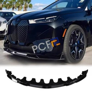 For BMW IX 2022-2024 Gloss Black Front Bumper Lip Body Kit Spoiler 3PCS - Foto 1 di 10