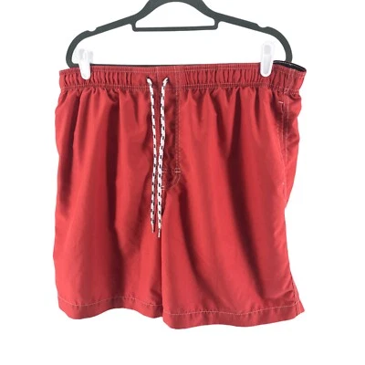  Croft&Barrow Trunks Swim Pool Board Beach Shorts Red Men  - Image 1 of 4