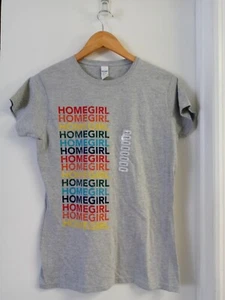 Gildan Junior Girls HOMEGIRL Rainbow T Shirt Grey Size L NWT - Picture 1 of 5