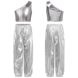 Kids Girls Vest And Trousers Stage Sweatsuit Training Tracksuit Lyrical Hip Hop - Picture 1 of 80