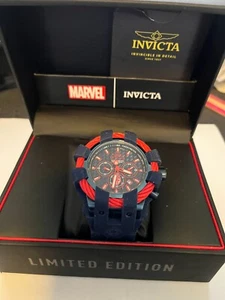 INVICTA MENS WATCH MARVEL COMICS SPIDER MSM #26008 NEW BATTERY 2/23/25 - Picture 1 of 6