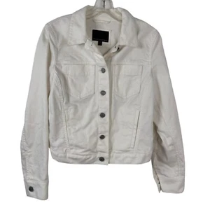 Banana Republic Ivory Cream Denim Jean Jacket Classic Preppy Women's Small EUC - Picture 1 of 8
