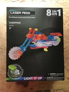 NUEVO Laser Pegs CHOPPER 8 EN 1 LED ILUMINACIÓN BLOQUES DE CONSTRUCCIÓN MOTOCICLETA - Imagen 1 de 2