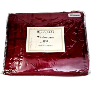 VTG HILLCREST Duvet Set 100% Combed Cotton 3 Piece Burgandy HTF BRAND NEW! - Picture 1 of 7