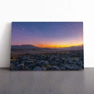 Sunrise Over The Yorkshire Dales Landscape Nature Canvas Wall Art Print Framed - Picture 1 of 7