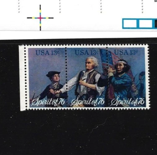 Scott #1631a Spirit of '76 Strip of 3 Stamps - MNH - Image 1 of 1