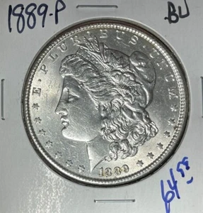 Dólar de plata Morgan 1889-P ~ BU ~BONITA MONEDA~ REF# D/S - Imagen 1 de 2