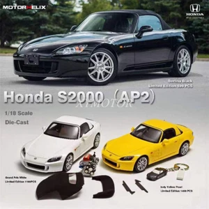 Motorhelix MH 1/18 Honda S2000 AP2 Limited Diecast Model Car Black/White/Yellow - Picture 1 of 27