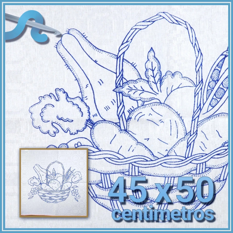 ESTAMBRES.COM Verduras - Alemanisco 45x50cm para Bordar | Esquemas en Alemanisco para Bordar