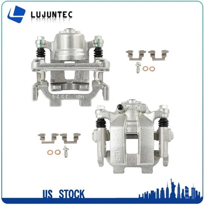 Pair Rear LH & RH Disc Brake Calipers w/ Bracket For 2008-2012 Infiniti EX35 - Image 1 of 4