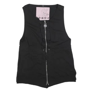 DIESEL Damen schwarz Baumwollmischung Playsuit L Reißverschluss vorne... - Bild 1 von 6