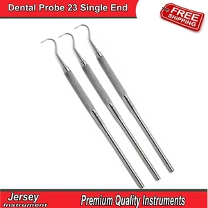 Dental Probe 23 Set Of 3 Periodontal Tooth Pick Tartar Remover Scaler Explorer - Picture 1 of 5