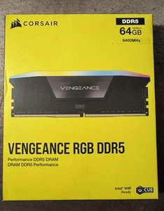 Corsair Vengeance RGB DDR5 DRAM 6400 MHz 64 GB CL32 (4x Sticks 16 GB Each) - Picture 1 of 4