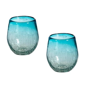 Vidrio sin tallo Bambeco Maya Aqua, 14 oz - Imagen 1 de 1