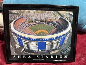LESEN Vintage Shea Stadium Mike Smith Antenne 8 x 10 gerahmter Druck 2002 New York Mets - Bild 1 von 2