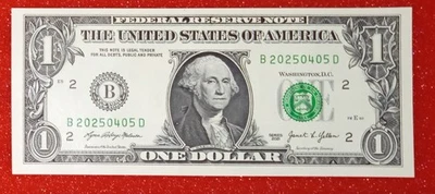 🔥April 05, 2025 🔥Birthday Note ,  $1 Dollar B20250405D Uncirculated - Image 1 of 2