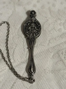 ANTIQUE 1890s Krementz Art Nouveau Lady STERLING Lorgnette Folding Opera GLASSES - Picture 1 of 11