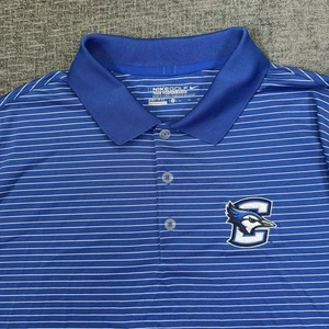 Creighton Bluejays Nike Golf Polo Shirt Mens XL Blue Striped Performance - Picture 1 of 7