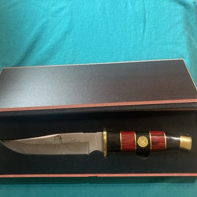 Faulkner Collector Edition Stainless Bowie Knife David Crockett NIB - Image 1 of 4