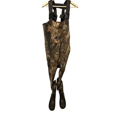 Ducks Unlimited Camo Realtree Hardwoods 20-200 Thinsulate Chest Waders Size 10 - Image 1 of 4