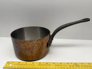 E. Dehillerin copper saucepan iron handle Paris France 6.5” Heavy Thick - Picture 1 of 9
