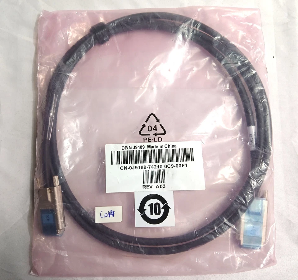 Dell J9189 6FT External Twinax SAS Cable 2M SFF-8470 M for MD1000/MD1120/MD3000 - Image 1 of 4