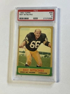 FB - 1963 Topps - #96 - Ray Nitschke - PSA 5 - EX - Picture 1 of 2
