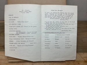 7 Jul 1946 Marine Corps Base Chapel Service Program San Diego California B12 - Bild 1 von 6