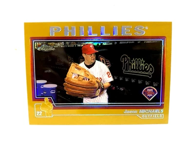 2004 Topps Chrome Jason Michaels Phillies #181 Gold Refractor Rare Short Print - Image 1 of 2