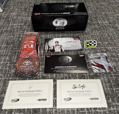 Erik Jones #20 2018 BuyaToyota.com Daytona Raced Win Elite doble certificado de autenticidad autografiado Foto 1 de 4