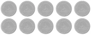 United Arab Emirates - UAE 1 Dirham, 2014 (AH1435), KM #6.2a, Mint X 10 PCS - Picture 1 of 4
