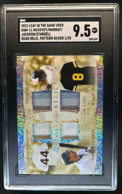 2022 Leaf In The Game Used Willie McCovey Murray Jackson Stargell Jersey #/20 - Image 1 of 2