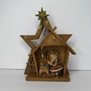 Vintage römischer Weihnachtsmann und Jesuskind Heilige Nacht Weihnachtskrippe Harz - Bild 1 von 6