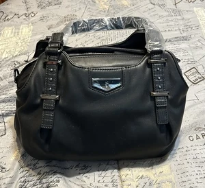 SIMPLY VERA VERA WANG Buena Black Satchel Shoulder Hand Bag Purse - Picture 1 of 3