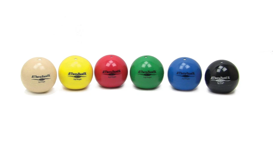 TheraBand 25801 Soft Weight 4.5" Diameter Hand Held Ball Weights Set of 6