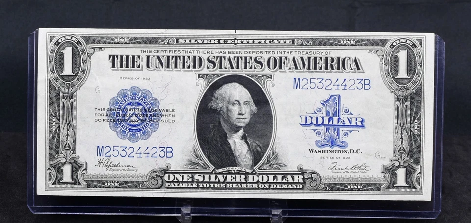 1923 Large Size $1 silver cert  AU (B157) - Image 1 of 2