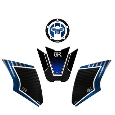 RESIN BIKE Kit Adesivi 3d moto Protezioni Serbatoio compatibili per Suzuki GSX 8R 2024 Blu