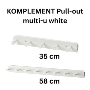 IKEA KOMPLEMENT Pull-Out Multi-Use Hanger White 58cm Wardrobe Closet Organizer - Picture 1 of 6