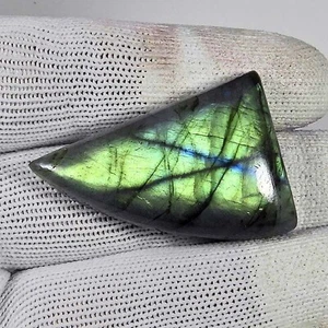 68 Cts. Piedra preciosa suelta cabujón labradorita 100 % natural 44x26x09 mm. LG-34 - Imagen 1 de 4