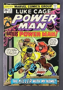 Funda de batalla Power Man (1974) #21 en muy buen estado vs Power Man Luke Cage - Imagen 1 de 2