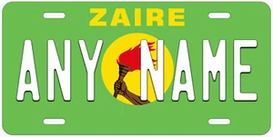 Zaire Flagge beliebiger Name personalisiert Neuheit Auto Nummernschild - Bild 1 von 3