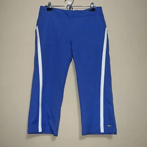 Nike Women’s Pants Size L large 12-14 Athletic Cropped Capris Light Blue - Picture 1 of 5