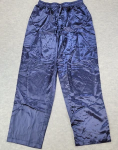INTIMO Satin Sleepwear Lounge Pants Navy Elastic Waist Drawstring Mens M NWOT - Picture 1 of 13