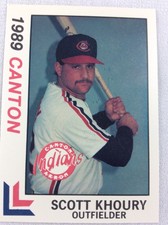 1989 Canton-Akron Indians-Eastern League-BEST Baseball Card-Scott Khoury