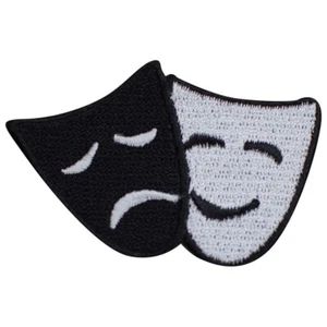 Comedy & Tragedy Applique Patch Drama Theater Performing Arts Embroidered Badge - Picture 1 of 1